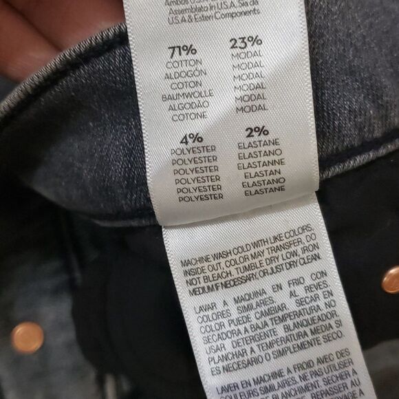 MOTHER Denim Gray Chic Feminine Edgy Streetwear Grunge High Waist Jeans Size 30 - Picture 9 of 13